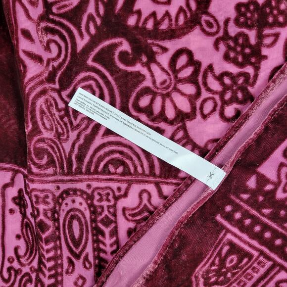 Urban Outfitters Velvet Burnout Kimono Wrap Purple Floral Draped NWT One Size - Picture 12 of 16